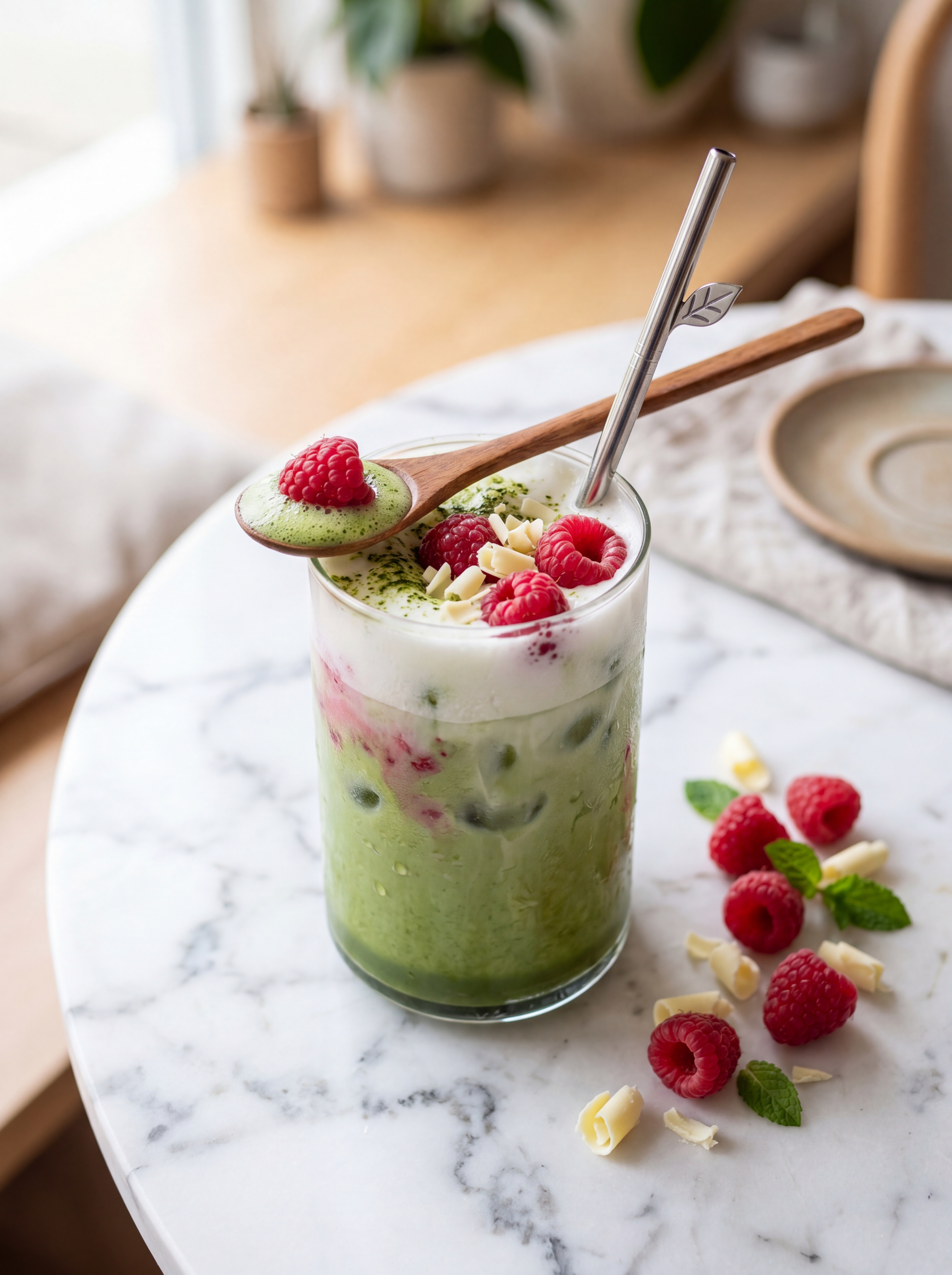 Matcha White Chocolate & Raspberry